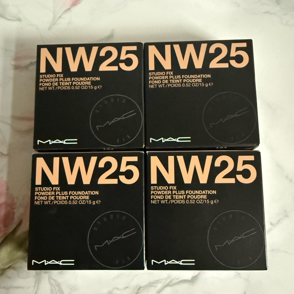 4x NW25 ~ MAC Studio Fix Powder Plus Foundation 15g /0.52oz New ORIGINAL FORMULA